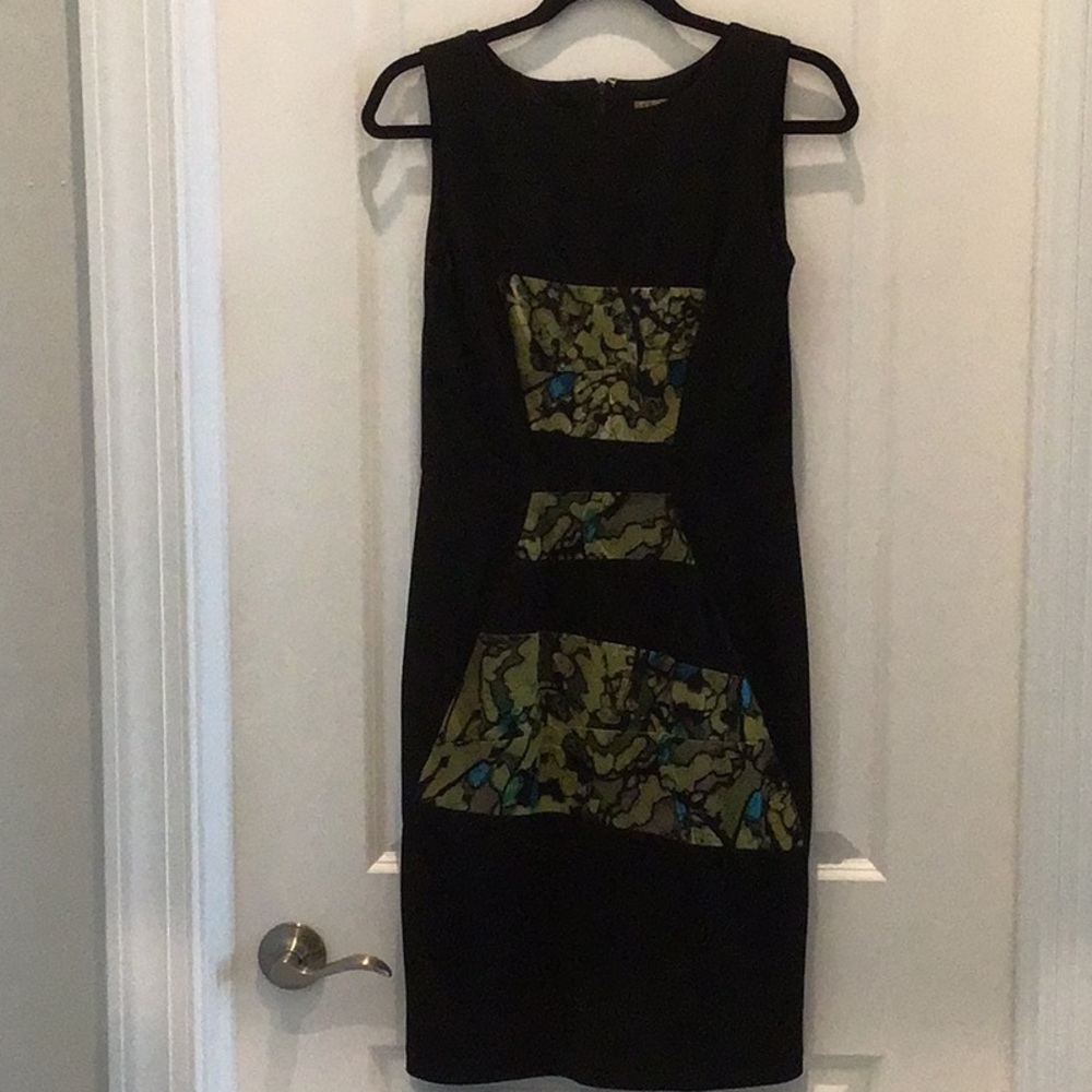 Taylor multicolored knee-length sleeveless sheath dress